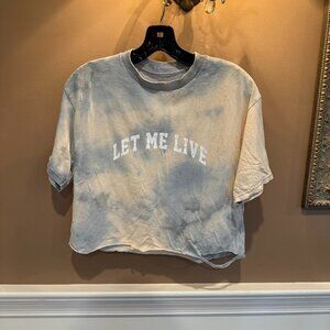 Let Me Live Tie Dye Cropped T-Shirt